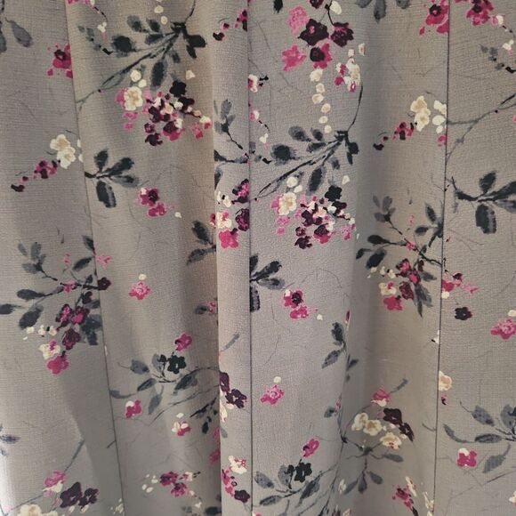 VTG KORET PETITE BROWNISH/GREEN FLORAL MAXI SKIRT SZ 4 - Picture 6 of 8